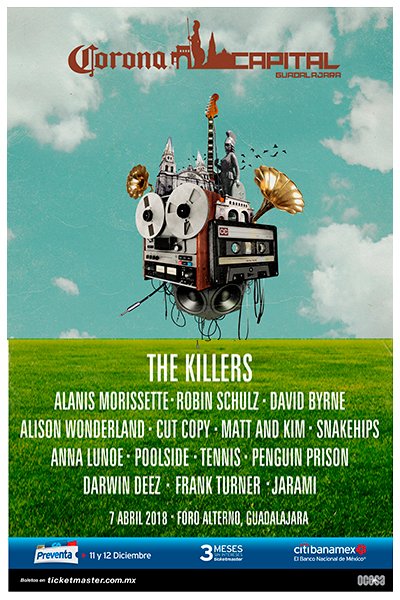 The Killers y Alanis Morissette los headliners del Corona Capital GDL