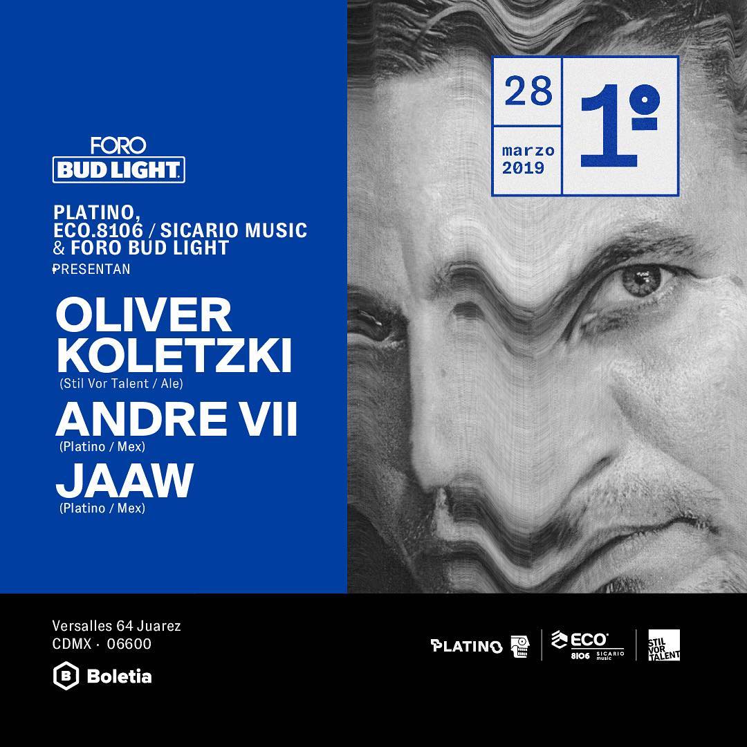 Oliver Koletzki se presentará en el Foro Bud Light.