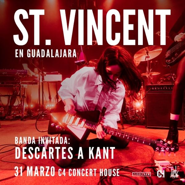 Descartes a Kant se presentará junto a St. Vincent en Guadalajara.